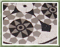 Medalhao de mosaico com porcelanato  para pisos