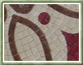 Mandala em mosaico com pastilhas de vidro