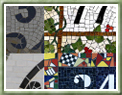 Números de mosaico para comércio e residências