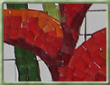 Quadro decorativo floral de mosaico