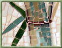 Tampo de mesa de mosaico série "Meus Bamboos"