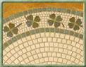 Mesa  em mosaico  modelo "Trevo de quatro folhas"