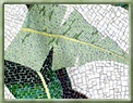 Mesa em mosaico "Folhas de banana"