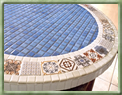 Tampo de mesa de mosaico, barrado de patchwork  no estilo ladrilho hidráulico